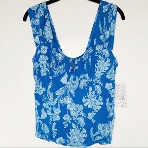 NWT Free People Vanessa Floral Tank Top
